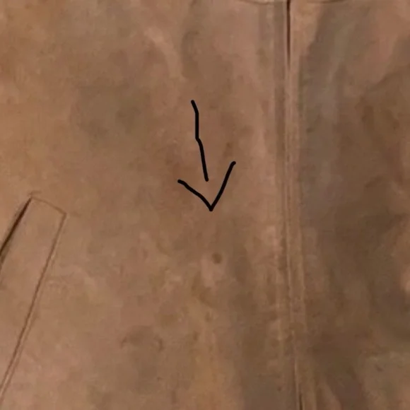 Lightly Distressed Vintage Suede Bomber Jacket - Picture 5 of 6